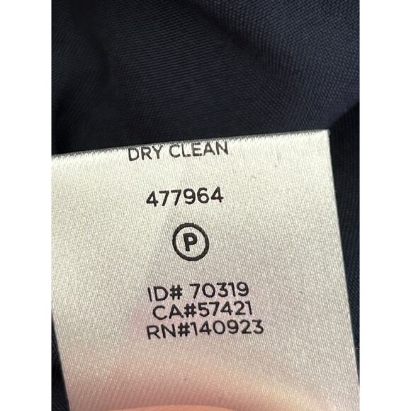 LOFT Blazer Womens Size 10 Burgundy Blue Wool Tweed Collarless Full Zip Jacket - Picture 9 of 12